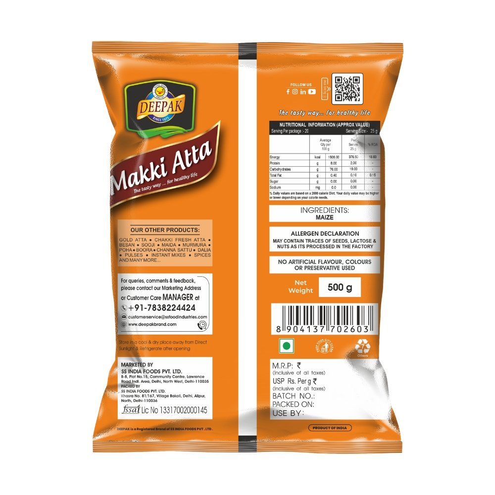 Best Makki Atta Manufacturer in India | Deepak Brand Best Makki Atta Manufacturer in India | Deepak Brand