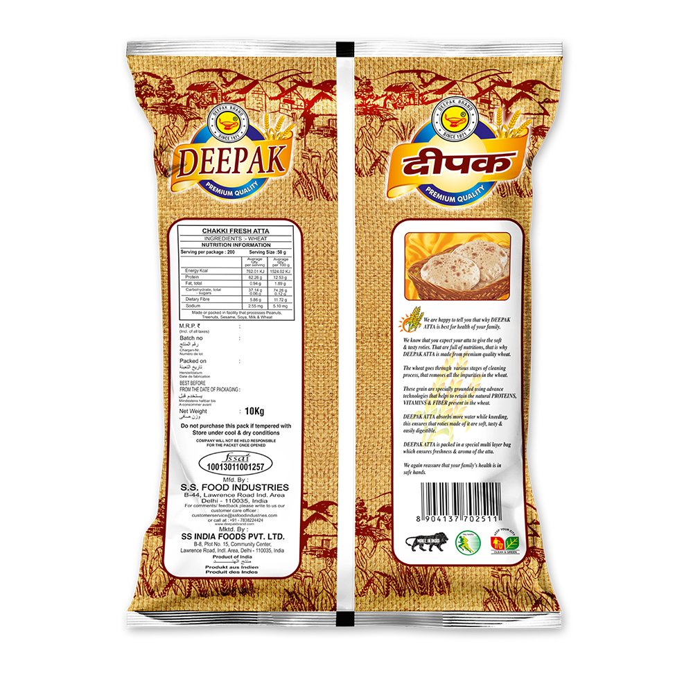 Chakki Fresh Atta Manufacturer | Whole Wheat Atta by Deepak
