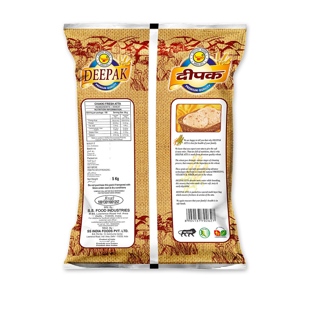 Chakki Fresh Atta Manufacturer | Whole Wheat Atta by Deepak
