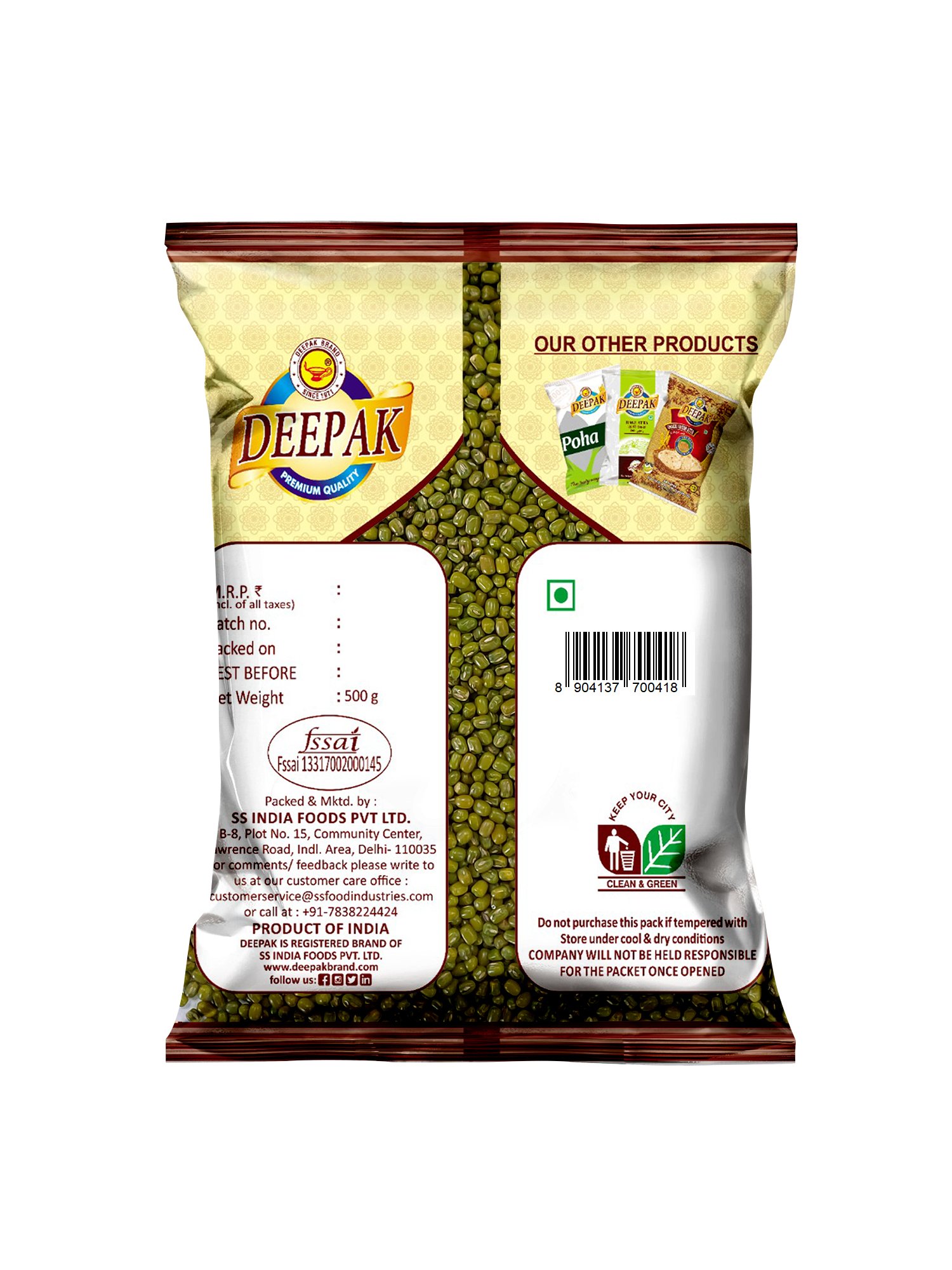 Best Moong Sabut Dal Manufacturer in India | Deepak Brand