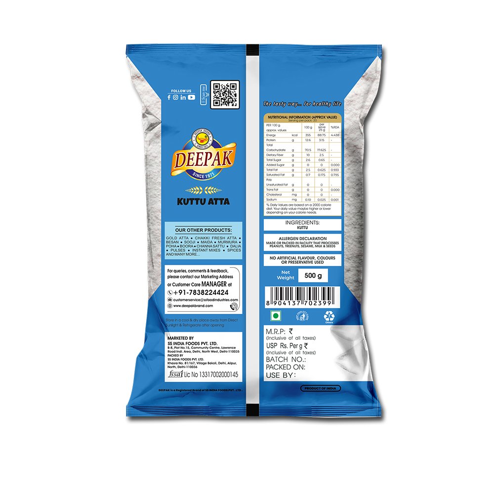 Best Kuttu Atta Manufacturer in India – Deepak Brand Best Kuttu Atta Manufacturer in India – Deepak Brand