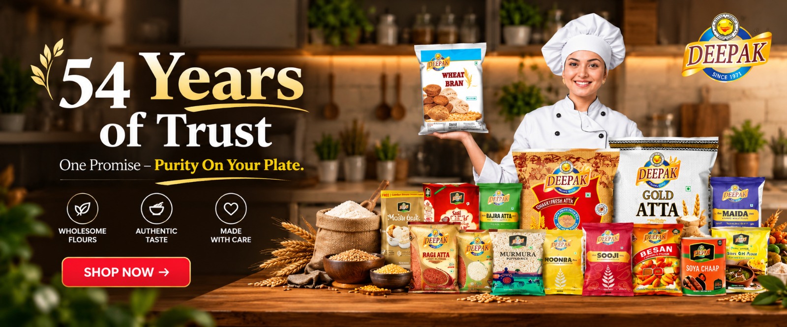 Deepak Brand – Exporter of MP Flours, Pulses, Spices & More