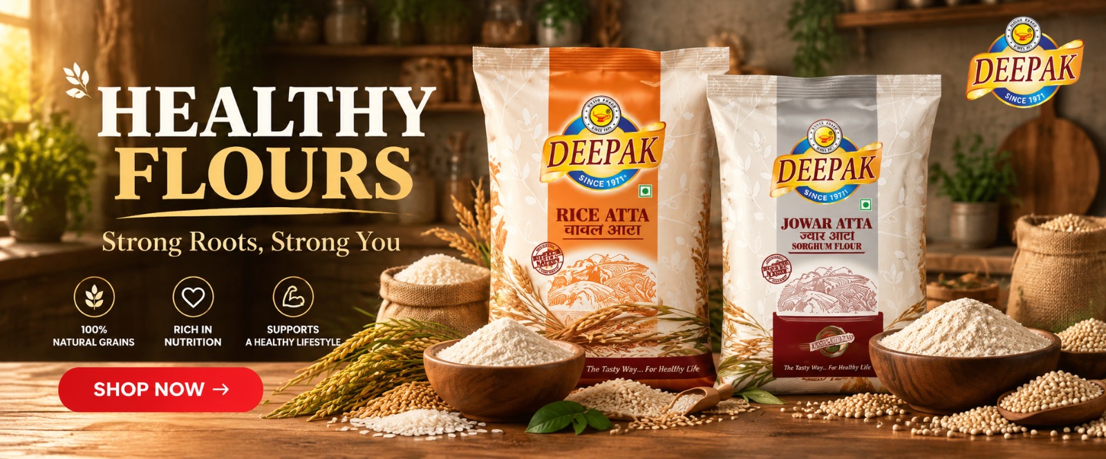 Healthy Flours Manufacturer | Atta & Bran by Deepak Brand